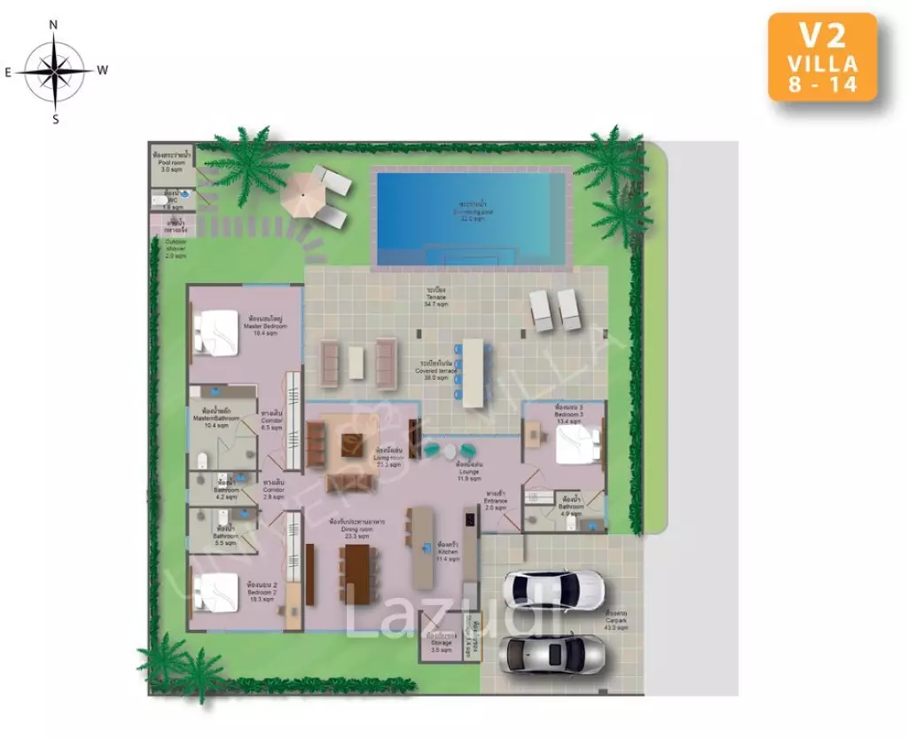 3 Bed 4 Bath 265 SQ.M Universe Villas