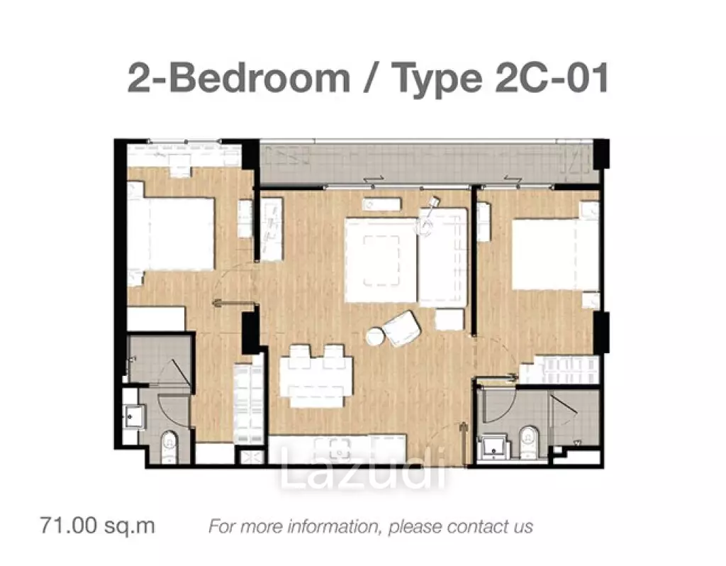 2 bed 70.30SQM The Issara Chiangmai