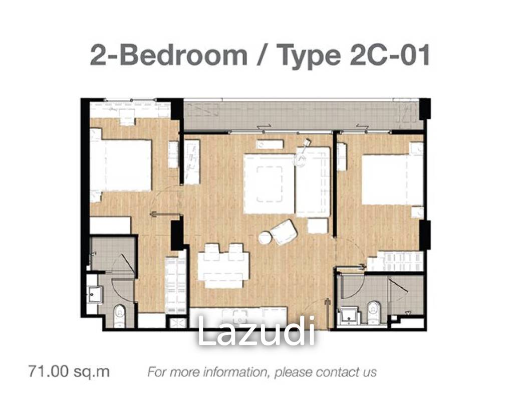 2 bed 70.30SQM The Issara Chiangmai