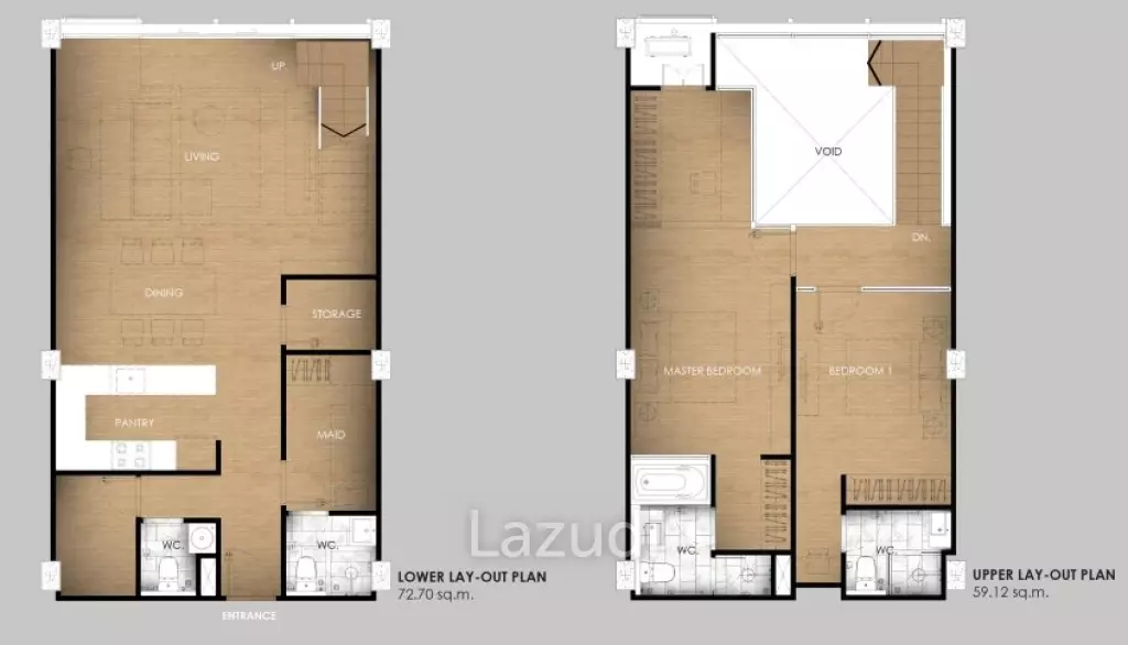 2 Bed Duplex 2 Bath 131.82 SQ.M S47 Sukhumvit