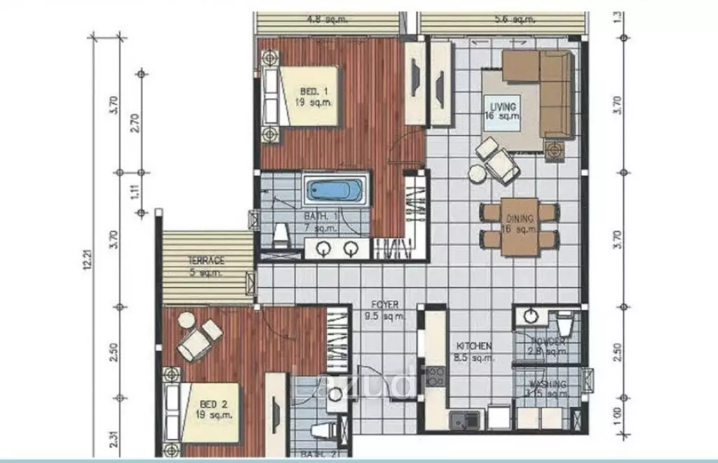 Luxury 2 Bed Condo on Palm Hills Golf Course