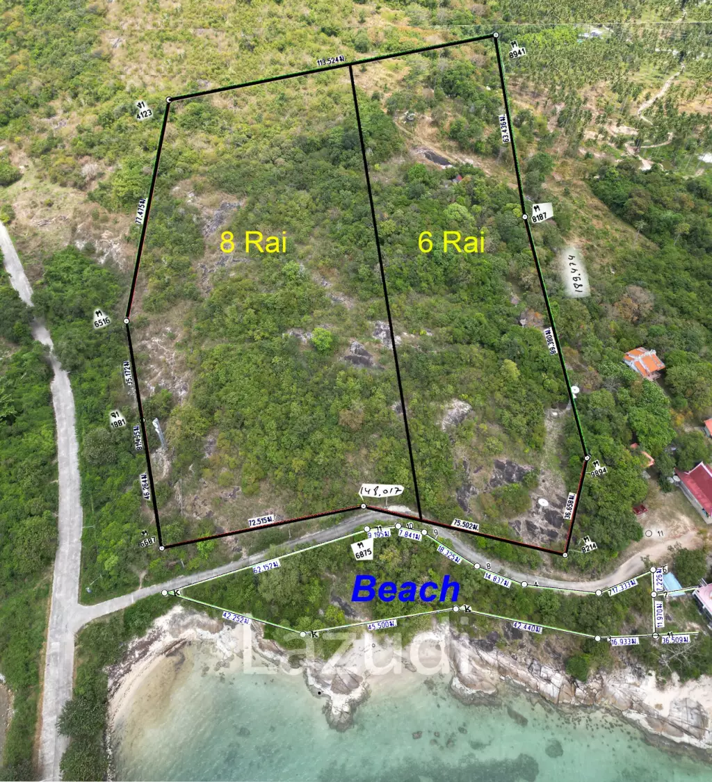 Serene Beachfront Plot on Samui's South Coast