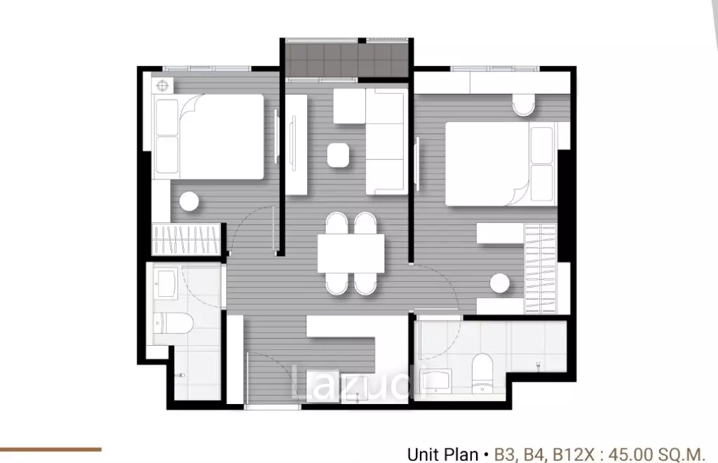 2 Bed 2 Bath 45 SQ.M Nue Evo Ari