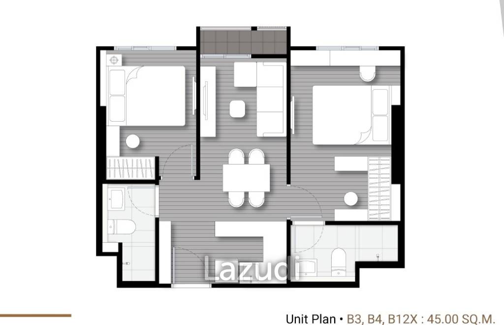 2 Bed 2 Bath 45 SQ.M Nue Evo Ari