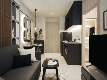 1 Bed 1 Bath 26.50 SQ.M NUE Noble Ratchada - Lat Phrao