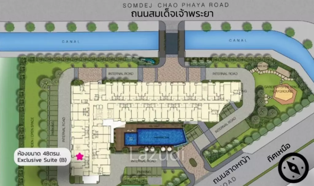 1 Bed 48 SQ.M Supalai Premier Charoen Nakhon