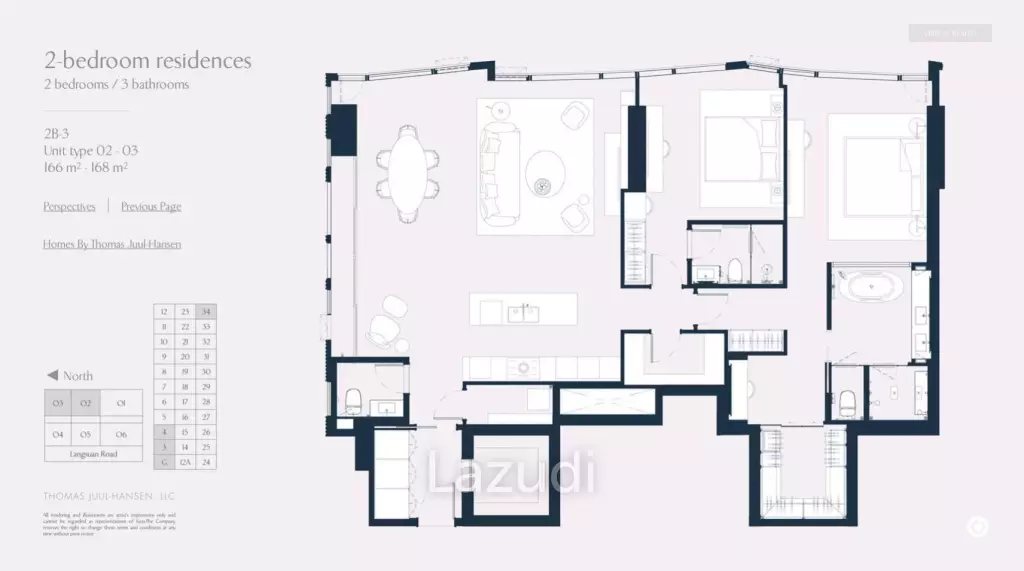 2 Beds 3 Baths 166 SQ.M SCOPE Langsuan