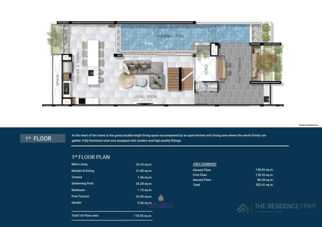 3 Bed 3 Bath 352 SQ.M  The Residence Prime