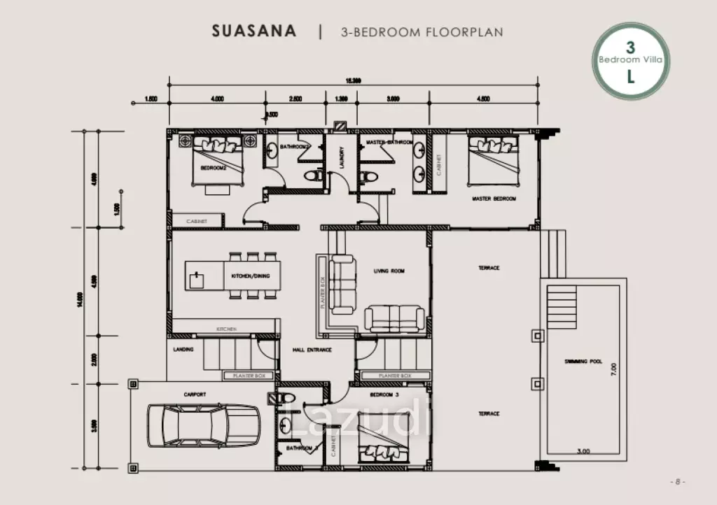 2 Bed 2 Bath 180 SQ.M BelVida Estates Villa Suasana