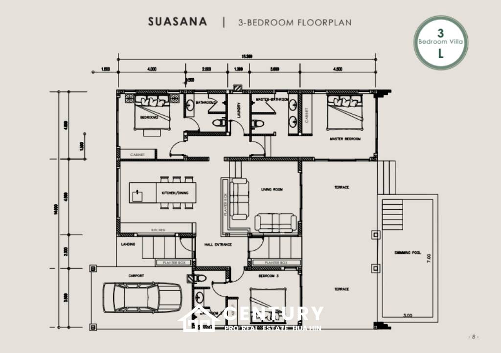 612 Kvm 2 Seng 2 Bad Villa for Salg