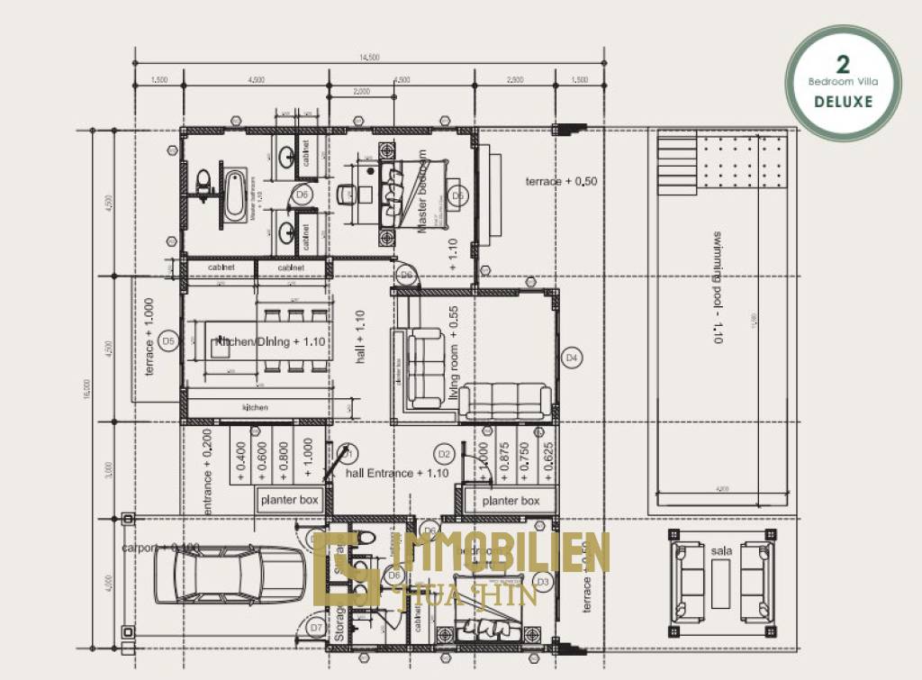 Вилла 843 кв.м. 2 Кровать 2 Ванна