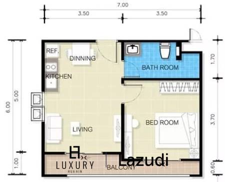 1 Bed 1 Bath 41 SQ.M The 88 Condo Huahin