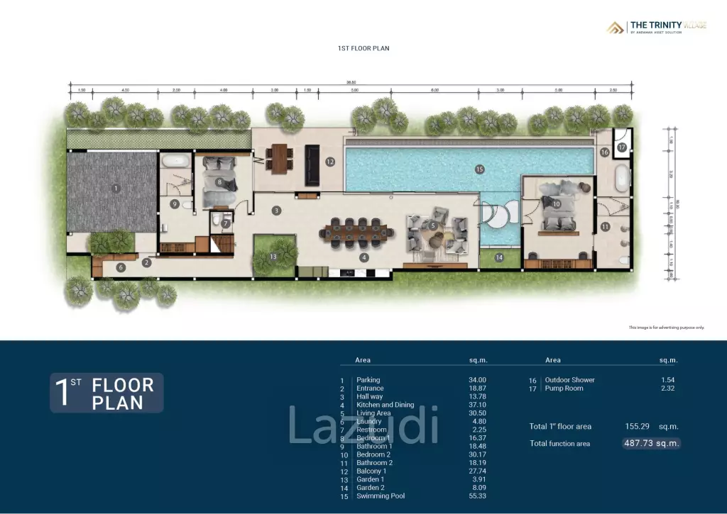 4 Bed 4 Bath 488 SQ.M The Trinity Village