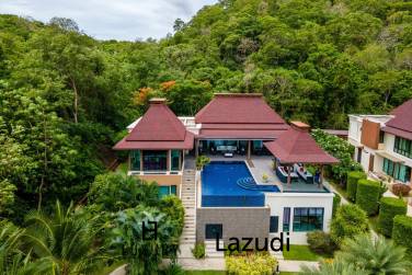 Khao Tao: Einzigartige Villa mit Meerblick am Berg