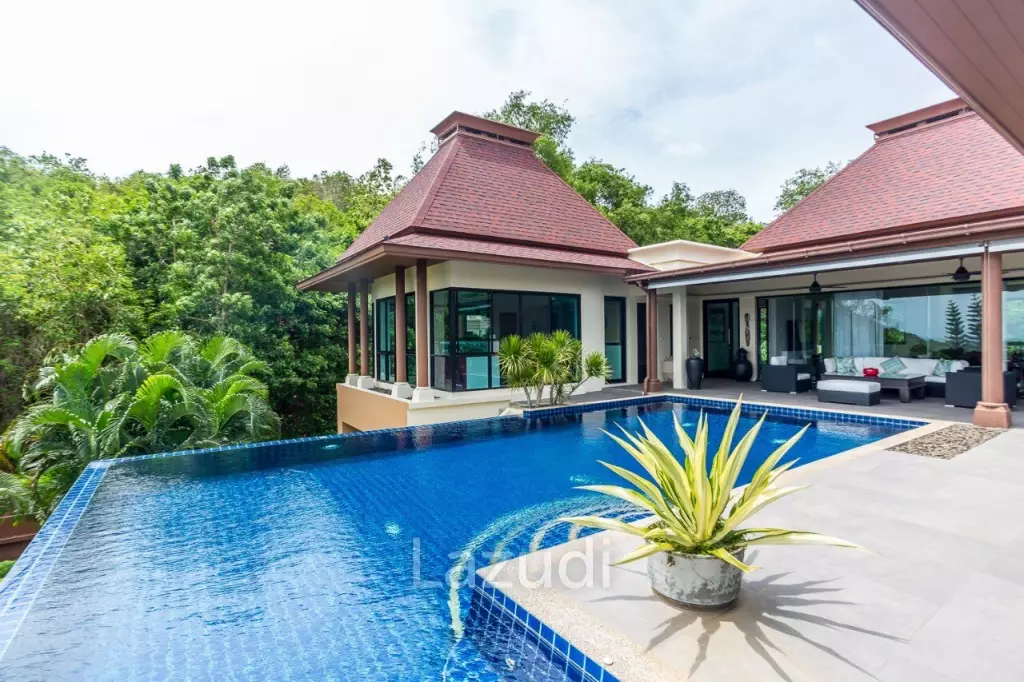 One Of A Kind Mountainside Sea View Villa - Estate For Sale in Khao Tao
