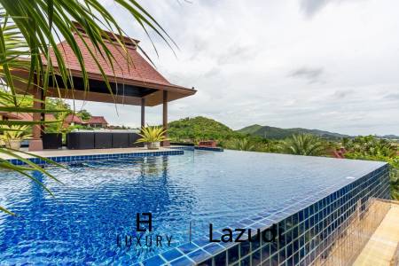 Khao Tao: Einzigartige Villa mit Meerblick am Berg