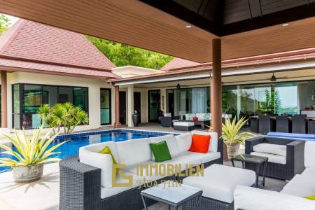 Khao Tao: Einzigartige Villa mit Meerblick am Berg