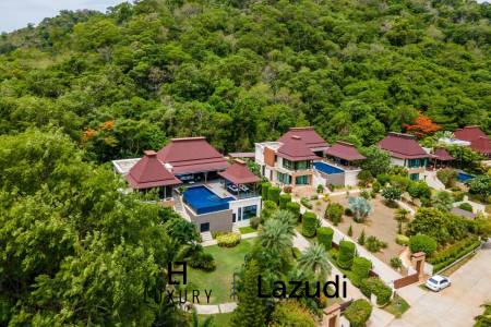 Khao Tao: Einzigartige Villa mit Meerblick am Berg