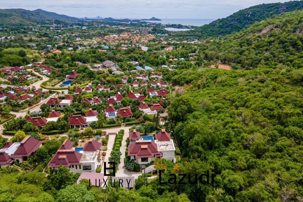 Khao Tao: Einzigartige Villa mit Meerblick am Berg