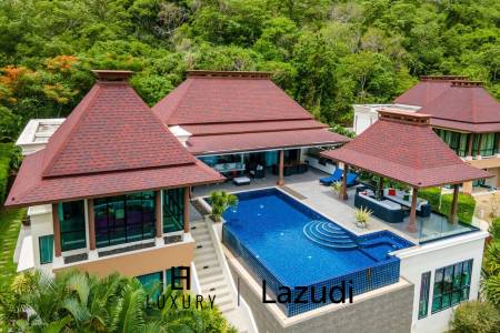 Khao Tao: Einzigartige Villa mit Meerblick am Berg