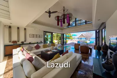 Sleek 5 Bed Beachfront Pool Villa Near Lamai