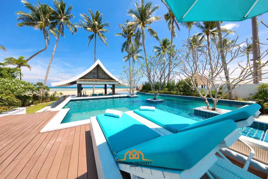 Sleek 5 Bed Beachfront Pool Villa Near Lamai