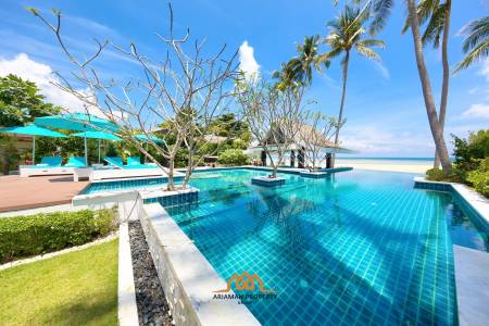 Sleek 5 Bed Beachfront Pool Villa Near Lamai