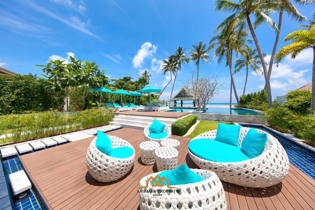 Sleek 5 Bed Beachfront Pool Villa Near Lamai