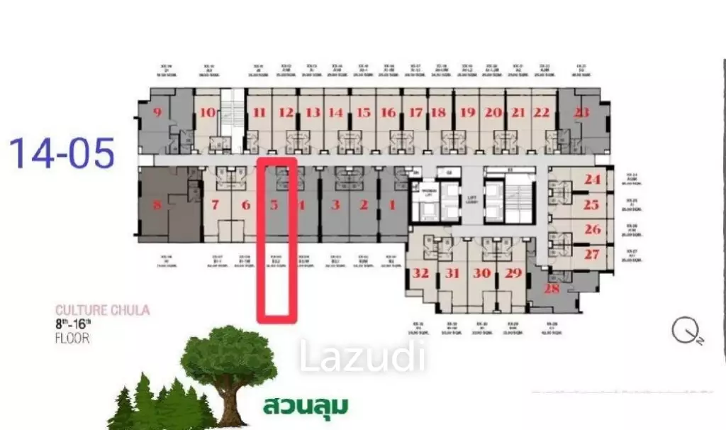 2 Bedroom 1 Bathroom 57 SQ.M Culture Chula