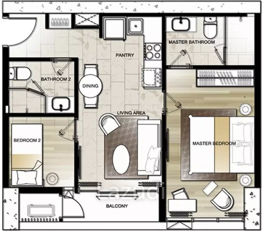 2 Bed 1 Bath  52.39 SQ.M  Hyde Sukhumvit 11