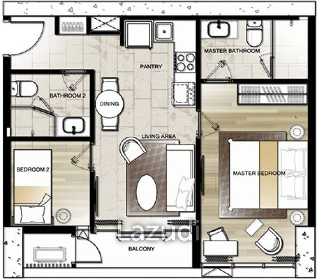 2 Bed 1 Bath  52.39 SQ.M  Hyde Sukhumvit 11