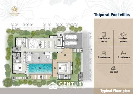 697 Kvm 3 Seng 3 Bad Villa for Salg