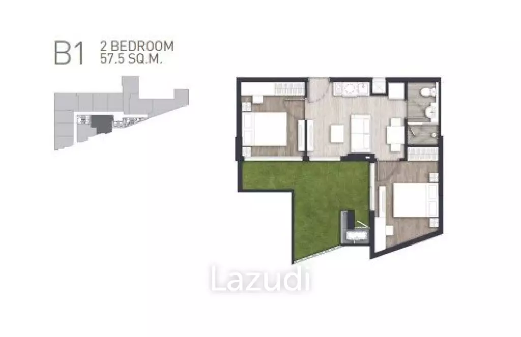 2 Bed 2 Bath 77.99 SQ.M Craft Ploenchit