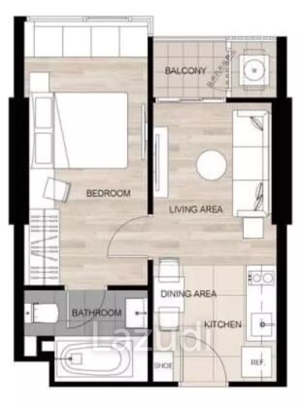 1 Bed 1 Bath 34 SQ.M OKA HAUS Sukhumvit 36