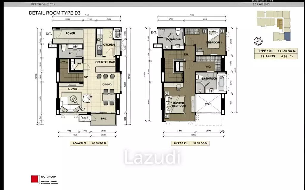 2 Bed 3 Bath 114 SQ.M The Crest Sukhumvit 34