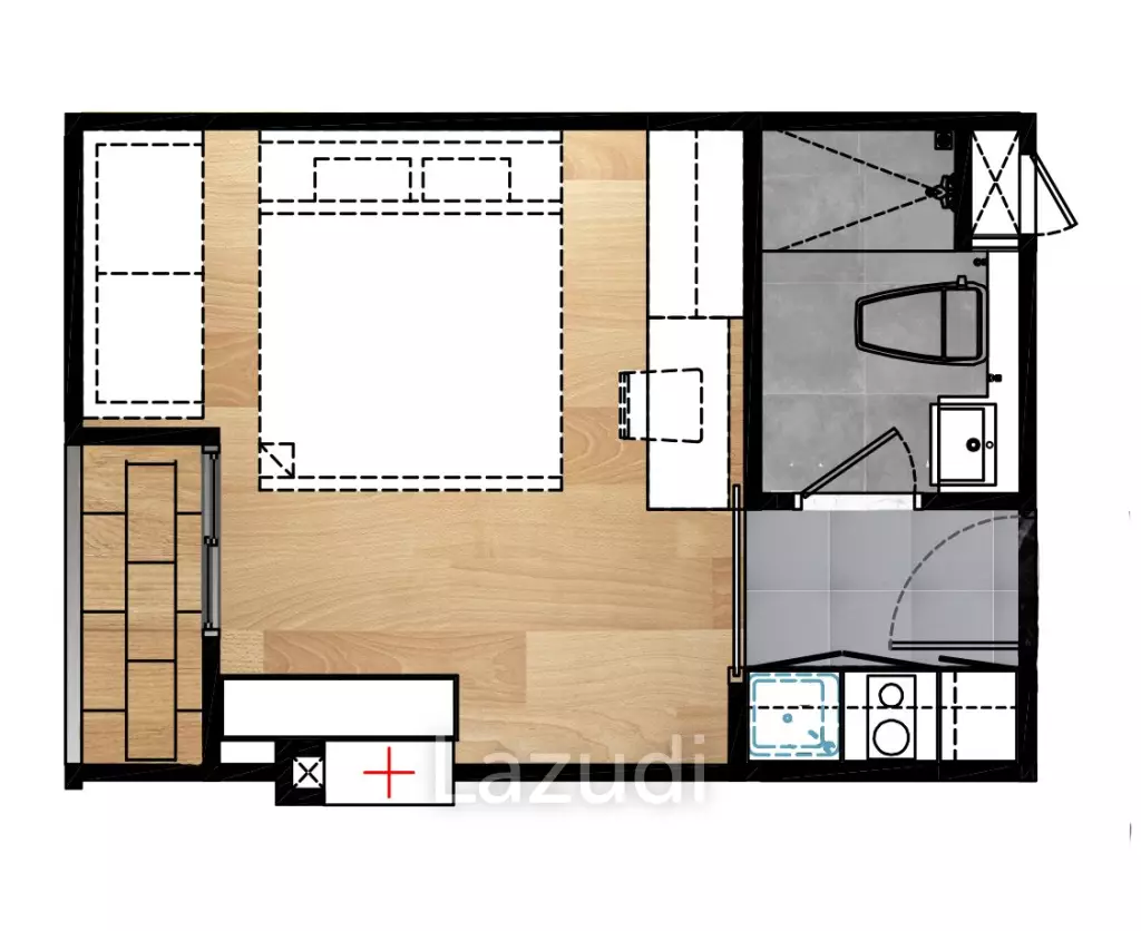 Studio 1 Bath 22.45 SQ.M. Mahidol Condo