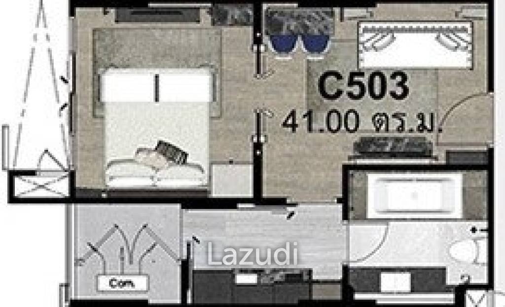 1 Bed 1 Bath 40.17 SQ.M The Erawan Condo