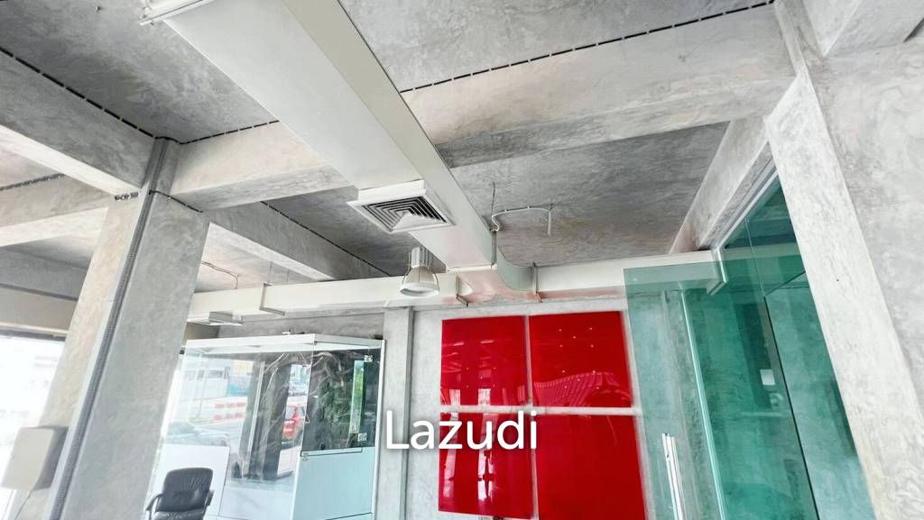 This is a three- storey building four-story property offering a distinct separation for tenants