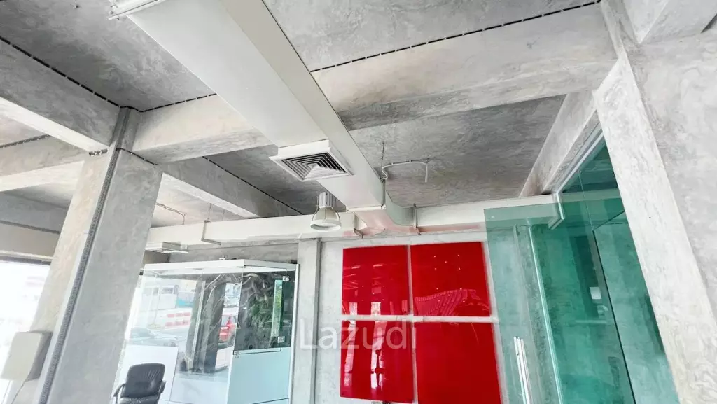 This is a three- storey building four-story property offering a distinct separation for tenants