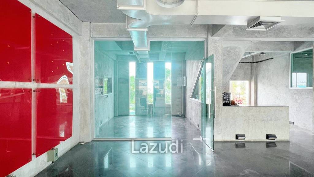 This is a three- storey building four-story property offering a distinct separation for tenants