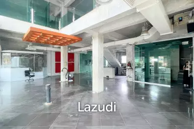 This is a three- storey building four-story property offering a distinct separation for tenants