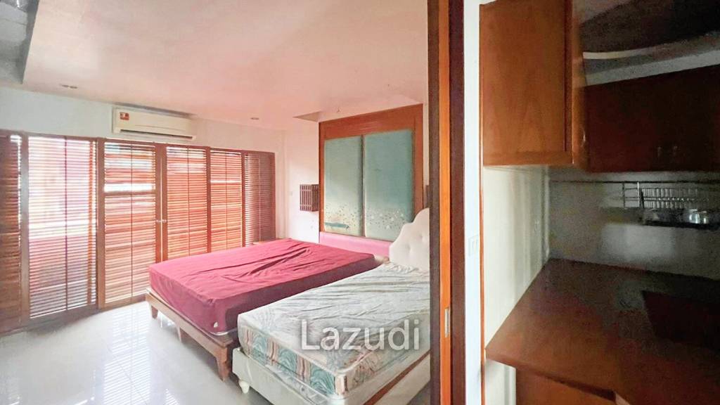 This is a three- storey building four-story property offering a distinct separation for tenants