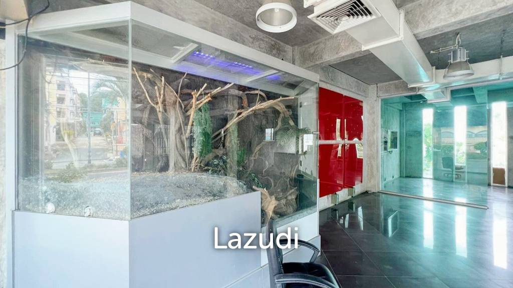 This is a three- storey building four-story property offering a distinct separation for tenants