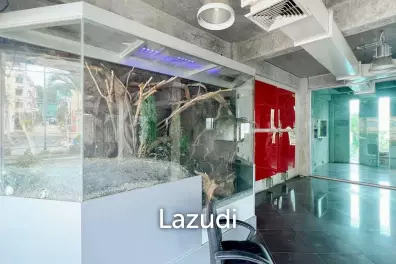This is a three- storey building four-story property offering a distinct separation for tenants