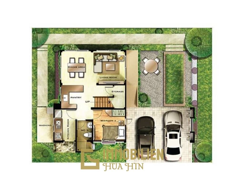 3 Bed 3 Bath 151 SQ.M Boulevard Tuscany Cha Am - Hua Hin