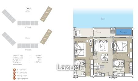 2 Bed 2 Bath 173 SQ.M. Angsana Oceanview Residences