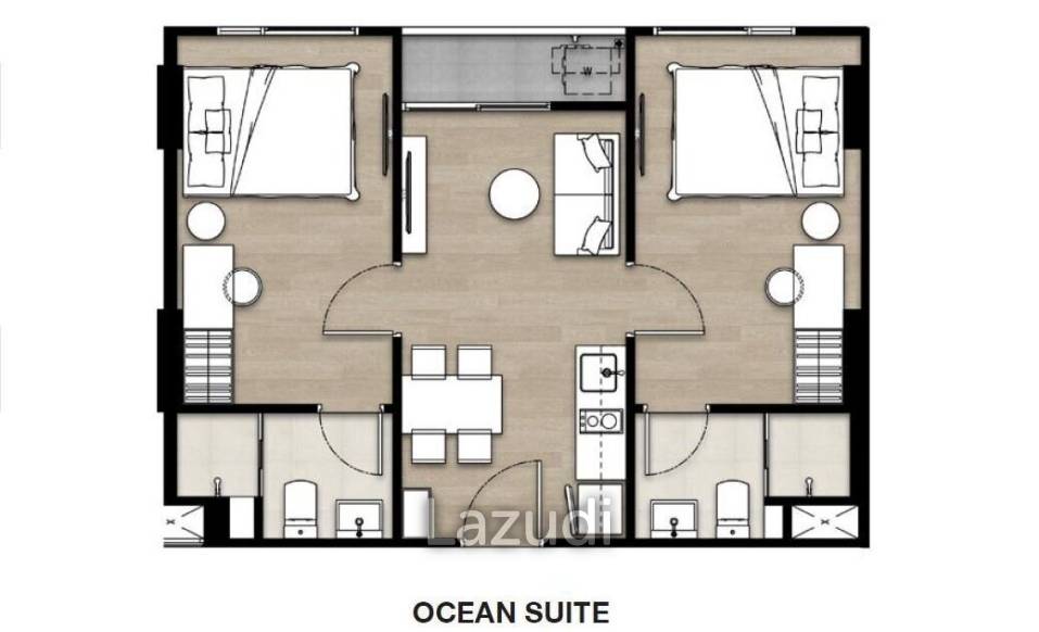 2 Bed 2 Bath 47.7 SQ.M The Origin Kathu – Patong