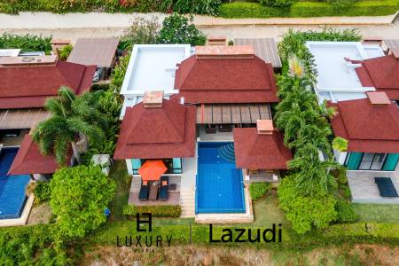 Panorama / Khao Tao: 3 Schlafzimmer Villa mit Meerblick