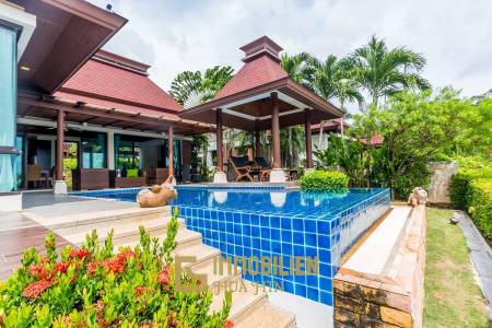 Panorama / Khao Tao: 3 Schlafzimmer Villa mit Meerblick