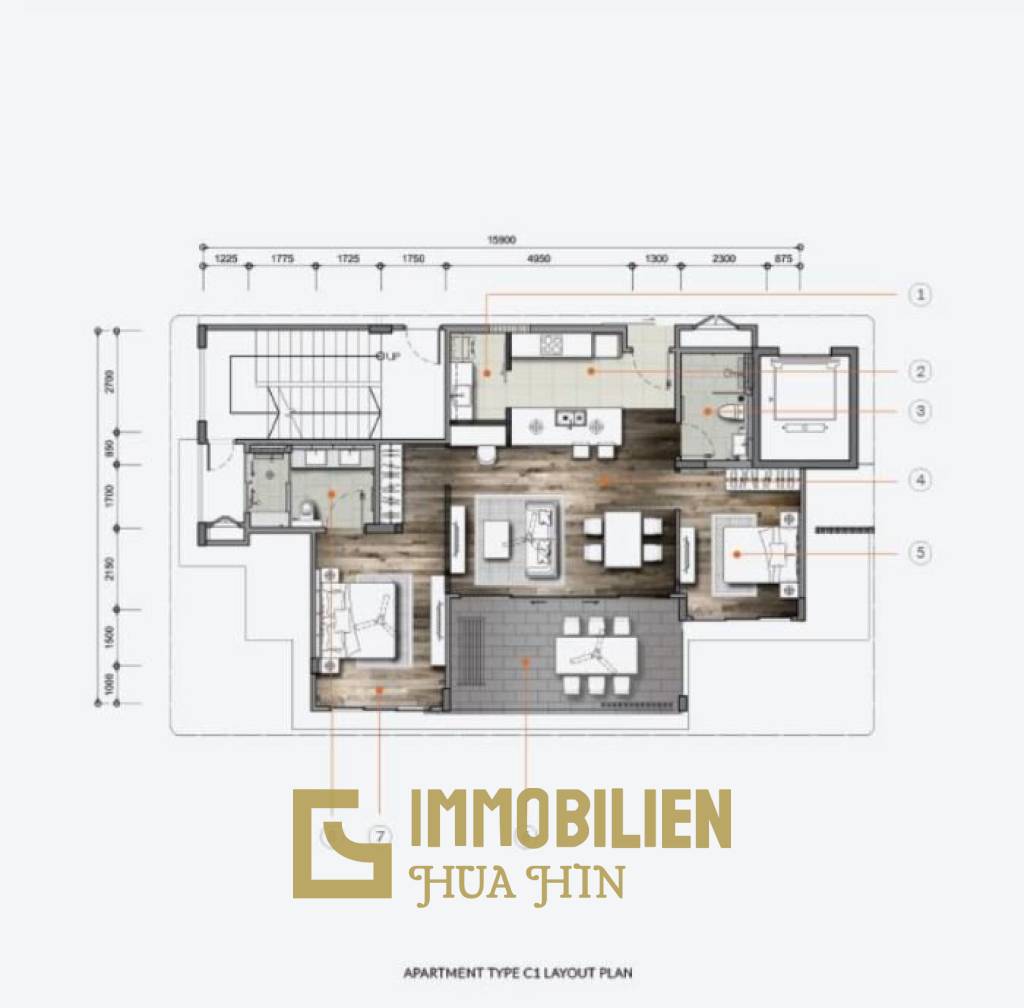 2 Bed 2 Bath 117 SQ.M  Sansara Hua Hin